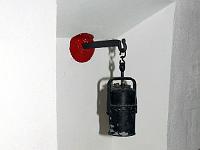 Technik 59  Stubenlampe in einem Aufenthaltsraum f&uuml;r Truppen in der bundesfestung am Fort Oberer Kuhberg in Ulm am 03.10.2014.