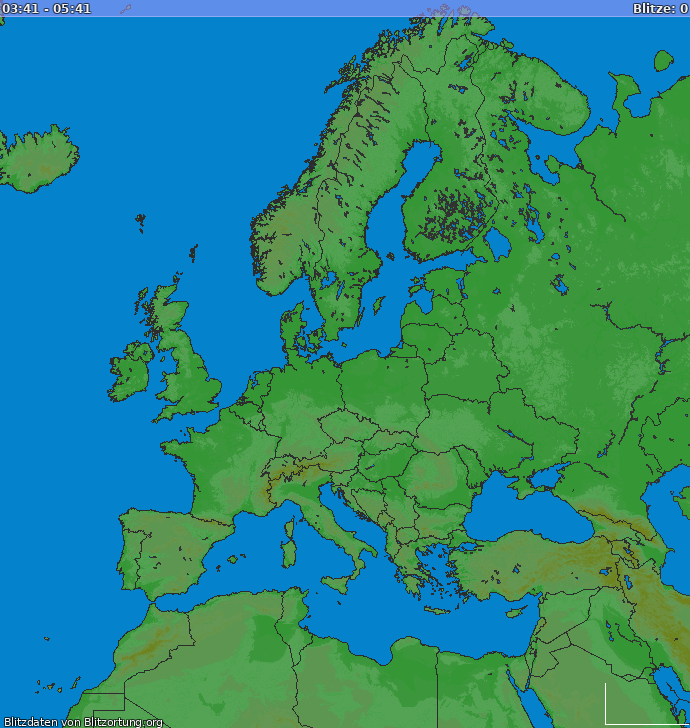 Mappa dei fulmini Europa 03.05.2024 05:06:54