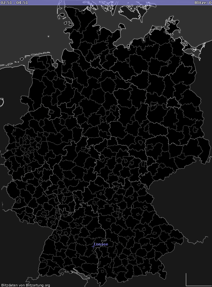 Lightning map Germany 2024-04-25 06:07:02