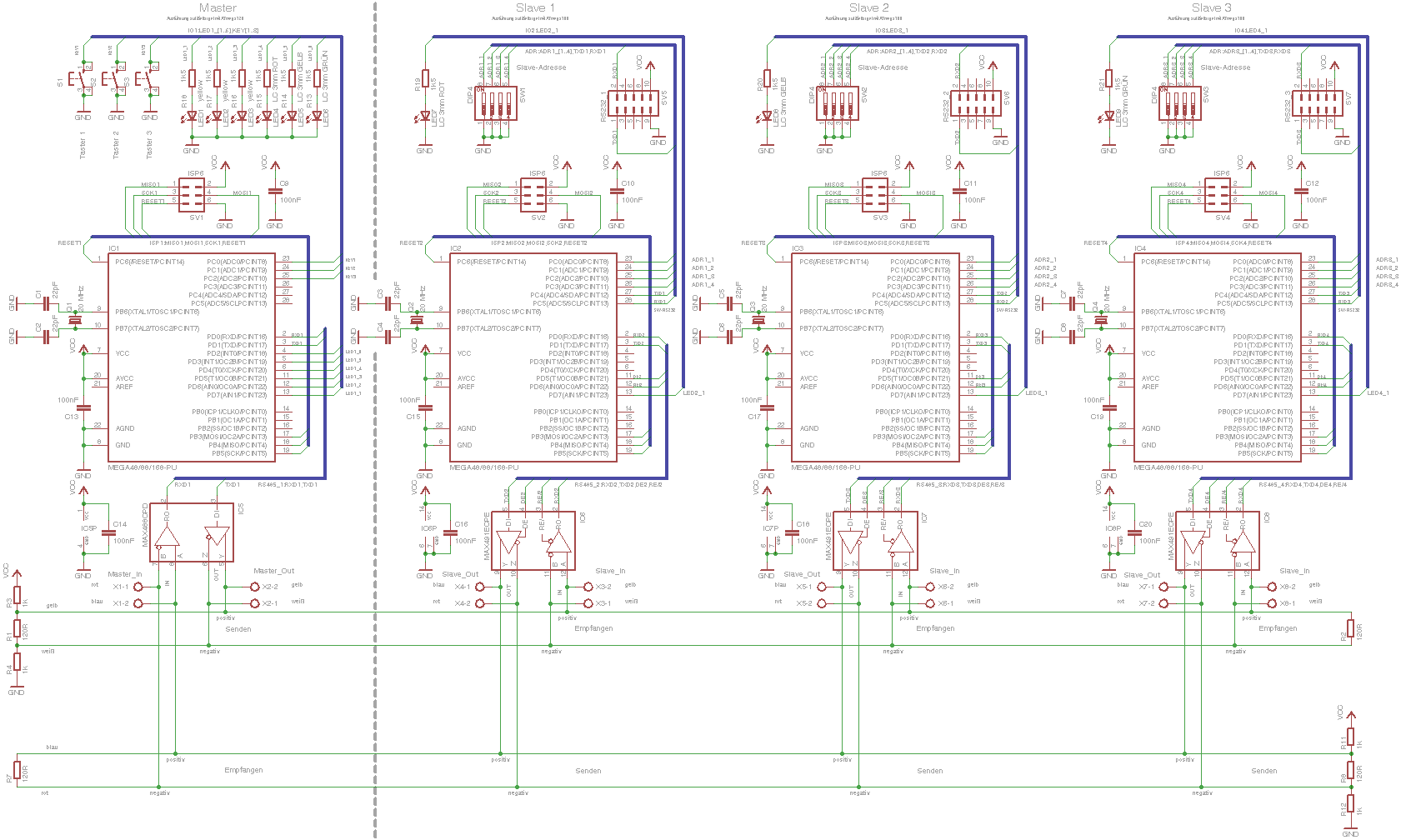 RS485 Master-Slave System im Full-Duplex-Mode RS485 Master-Slave System im Full-Duplex-Mode