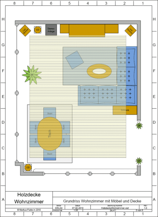 Lageplan Holzdecke