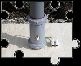 Sockel der E-Feld-Antenne
