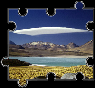 Altocumulus lenticularis, Laguna Verde Bolovien 21.4.1998, © Bernhard Mühr